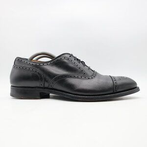 Alden Wingtip Solid Black Leather  Men's Size 11 B/D Oxford Brogue Dress  USA